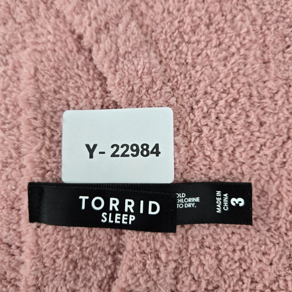 Torrid Women Sleepwear 3 Pink Fleece Pullover Long Sleeve Sweater Pullover - Image 3 of 4