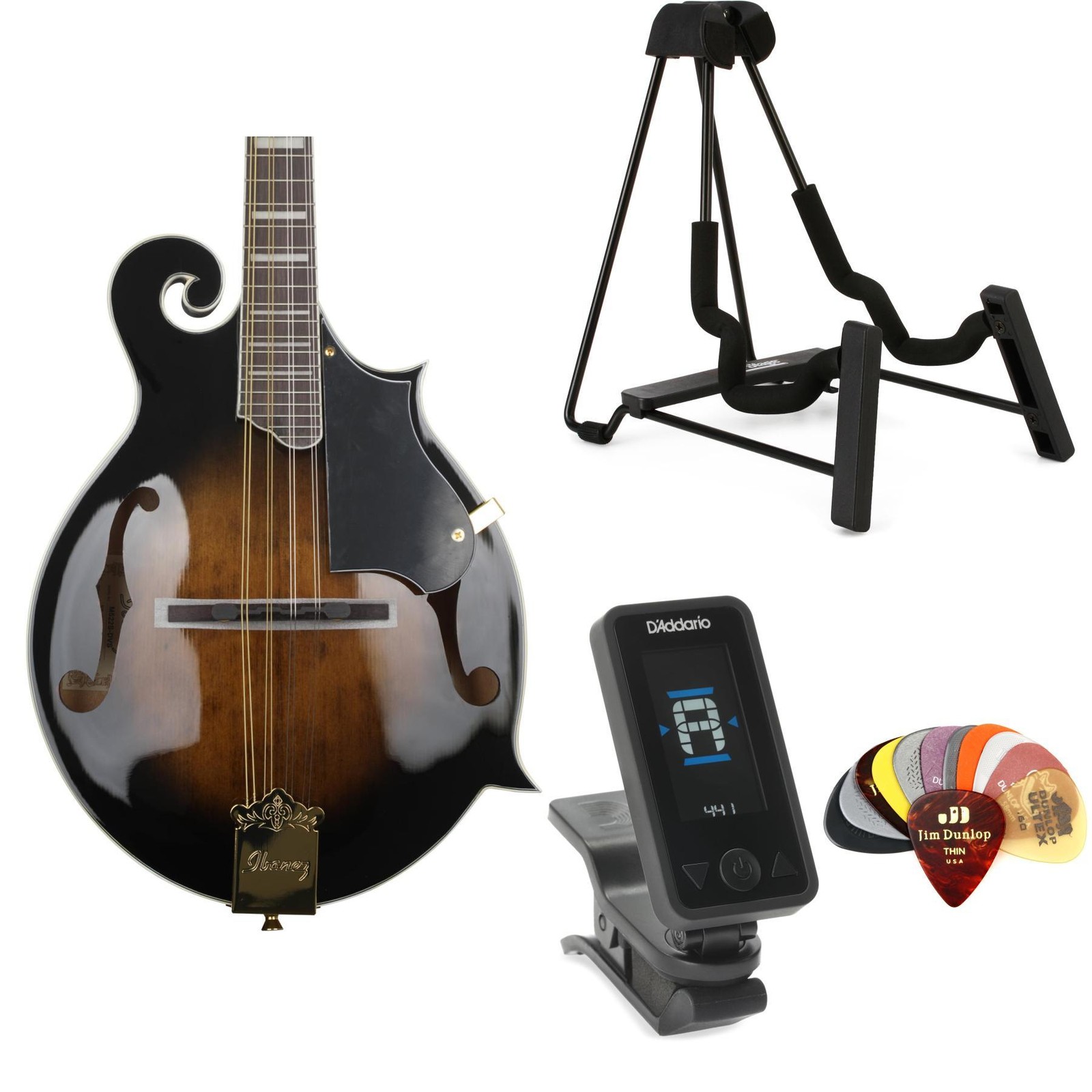 Ibanez M522 Mandolin Essentials Bundle - Темная скрипка с солнечным блеском 60790₽