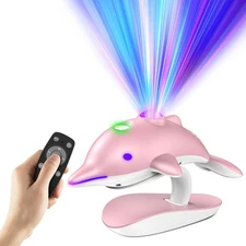 Dolphin Star Projector for Kids, Galaxy Projector for Bedroom, Pink Room Deco...