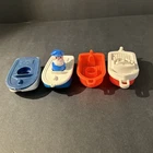 Vintage Fisher Price Little People Lot of 4 Unique Boats + HTF Boat Captain