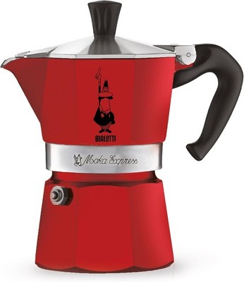 4941 Moka Express Espresso Maker, 1cups, Red