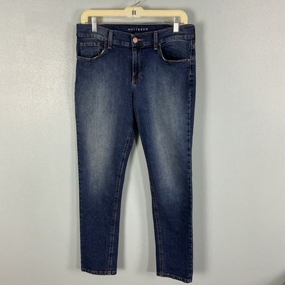 Mott And Bow Boyfriend Jeans Women 32/30 (Tag 28x30) Blue Stretch Denim