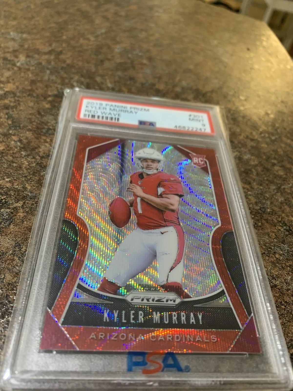 2019 Panini Prizm #301 Kyler Murray Red Wave /149 Rookie PSA 9 RC Cardinals