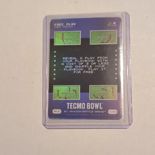 Bo Jackson Bo Jackson Battle Arena Tecmo Bowl Free Play 1st Edition Card