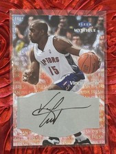 1999-00 Fleer Mystique Vince Carter Fresh Ink Auto Toronto Raptors Nets Magic SP