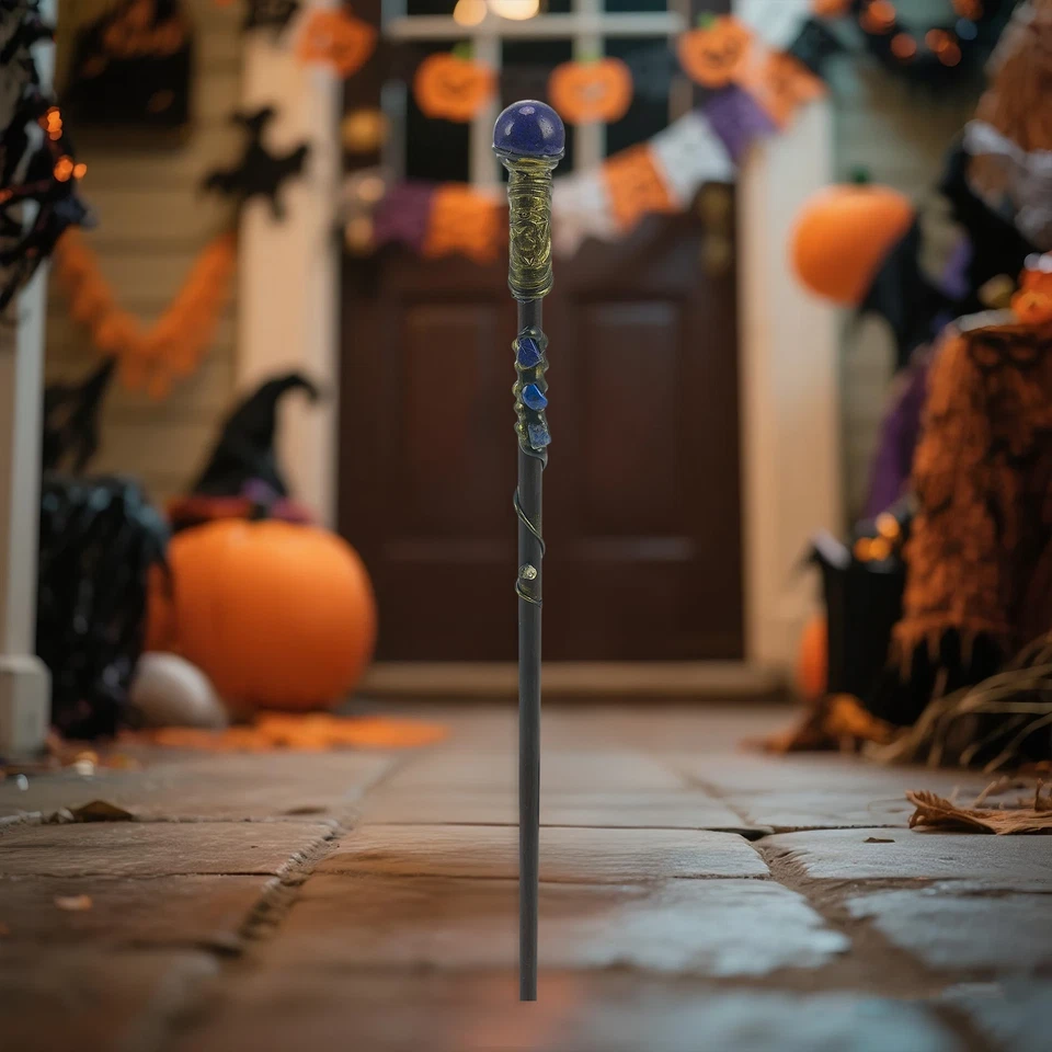 Crystal Stone Magic Wand – Wizard Prop for Halloween, Cosplay & Masquerade Parti Foto 3 de 4