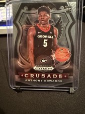 ANTHONY EDWARDS PRIZM CRUSADE ROOKIE CARD GEORGIA RC TIMBERWOLVES 2020 Panini. rookie card picture