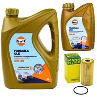 MotoröL Set Gulf Formula ULE 5W-40 7 Liter + ÖLfilter FüR Mercedes-Benz X-Klasse