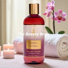 Bath  Body Works Aromatherapy Vanilla And Nutmeg Body Wash And Foam Bath 10 oz