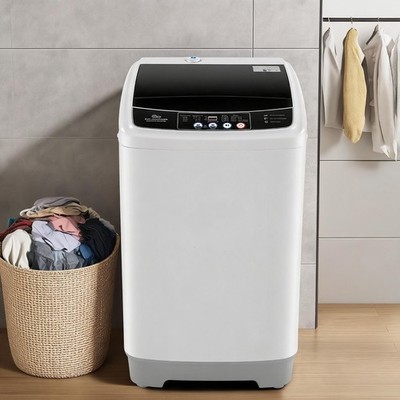 2 in 1 15.6Lbs Washer Spinner Full-Automatic Laundry Wash Machine W/Drain Pump 