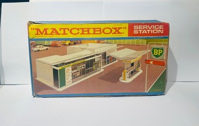 Matchbox Lesney MG-1 Service Station, boxed, selten, komplett, Vintage, original.