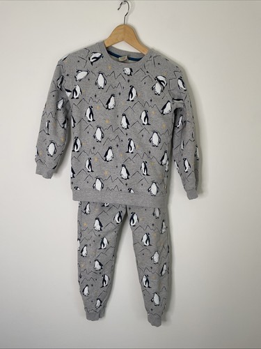 Frugi age 9-10yrs Unisex Tracksuit Bundle Grey Penguin Joggers, Jumper Cotton