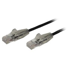 StarTech 1 ft CAT6 Cable - Slim CAT6 Patch Cord - Black- Snagless RJ45