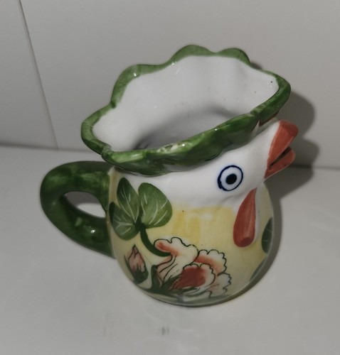 Vintage Andrea von Sadek Mini Porzellan Hahn/Huhn Milchkännchen Krug - 3,5" - Bild 3 von 6