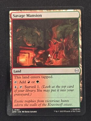 Savage Mansion Marvel's Spider-Man 183 MTG Regular