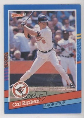 1991 Donruss Cal Ripken Jr (2 Yellow Stripes on Right Border) #223 HOF 0be4
