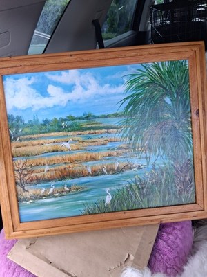 Vintage Florida Everglades Painting