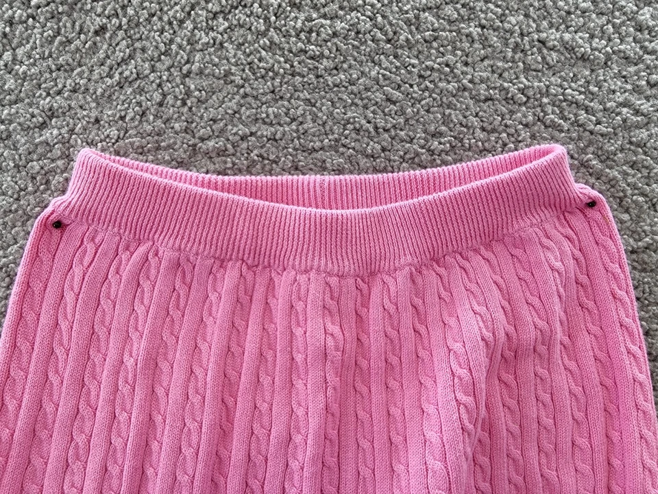 Polo Ralph Lauren Mini-Cable Pantalones Cortos Niñas Grandes M 8/10 Rosa Cintura Elástica Pull On Foto 3 de 4