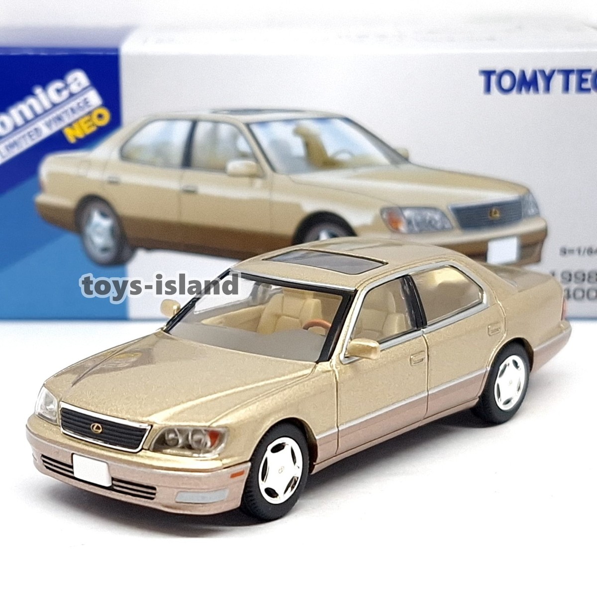 Tomica Limited Vintage NEO LV-N 1998 LEXUS LS400 (Gold/ Beige) 1