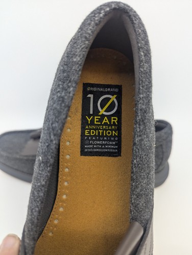 Cole Haan Sz 10 Orignal Grand Gray Wool Kiltie Loafers - Picture 10 of 11