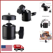 Aluminum Mini Ball Head Tripod Mount 2 Pack with 360 Degree Rotation for Cameras