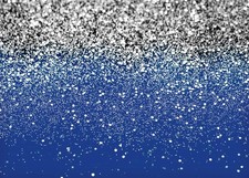 7x5ft Blue Silver Spots Bokeh Backdrop Wedding Prom Photography Background