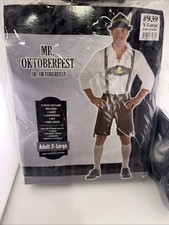Disfraz Oktoberfest Para Hombre – Traje Alemán Tradicional Con Pantalón Corto, Camisa Y Sombrero, Tallas M–XL