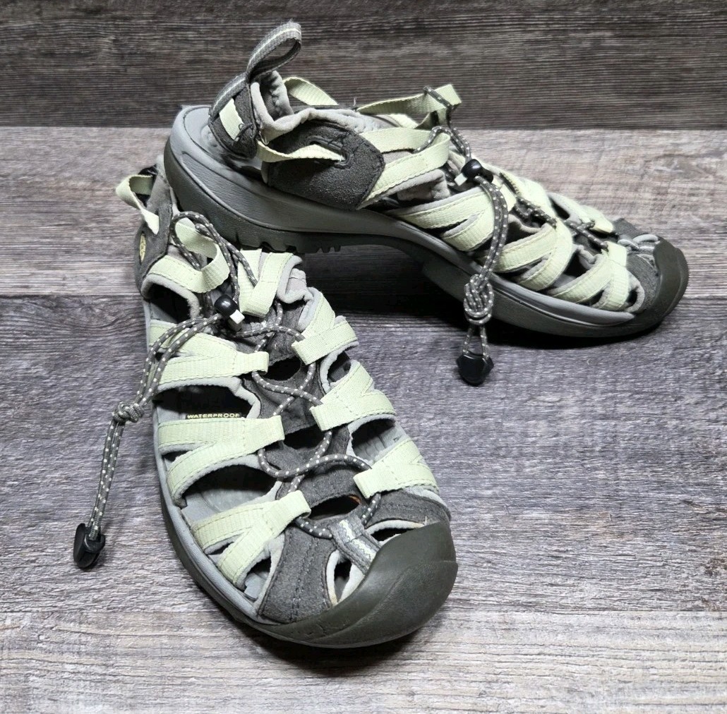 Keen Whisper sandalo donna tg 10 verde chiaro e grigio atletico impermeabile escursionismo