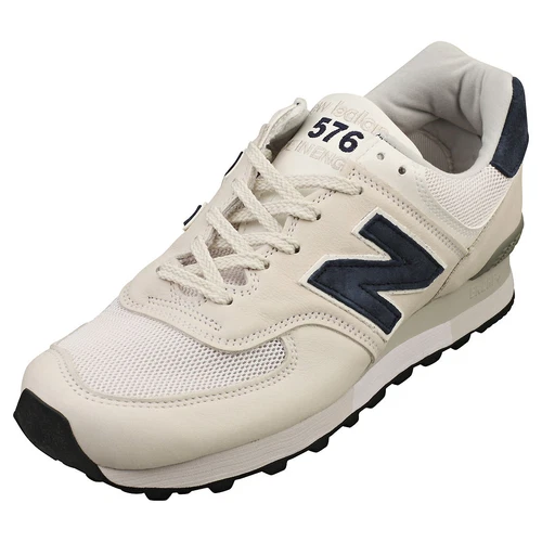 New Balance 576 Uomo Bianco e Blu Marino Made in England 41.5 EU