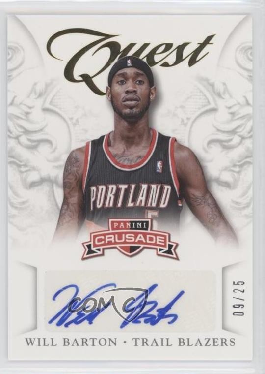 2012-13 Panini Crusade Quest Gold 9/25 Will Barton #44 Rookie Auto RC 0c2