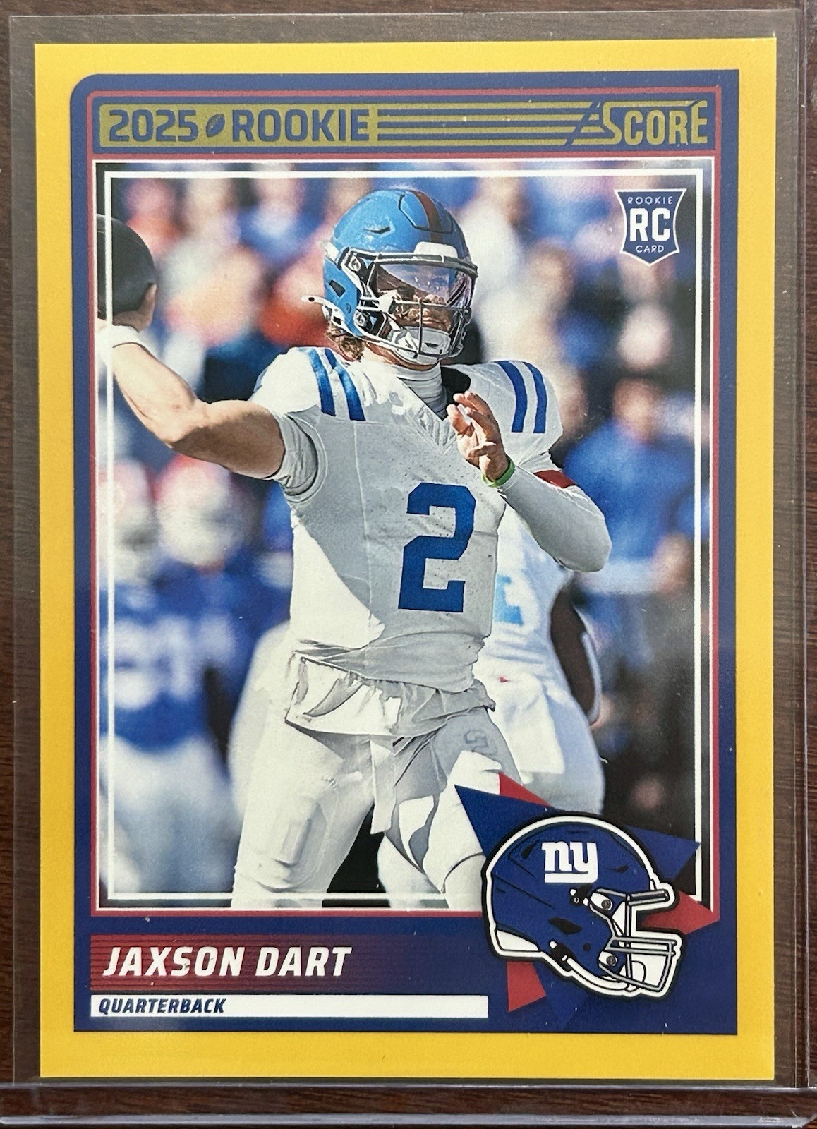 2025 Panini Score Jaxson Dart 🔥GOLD🔥RC #35🔥🔥