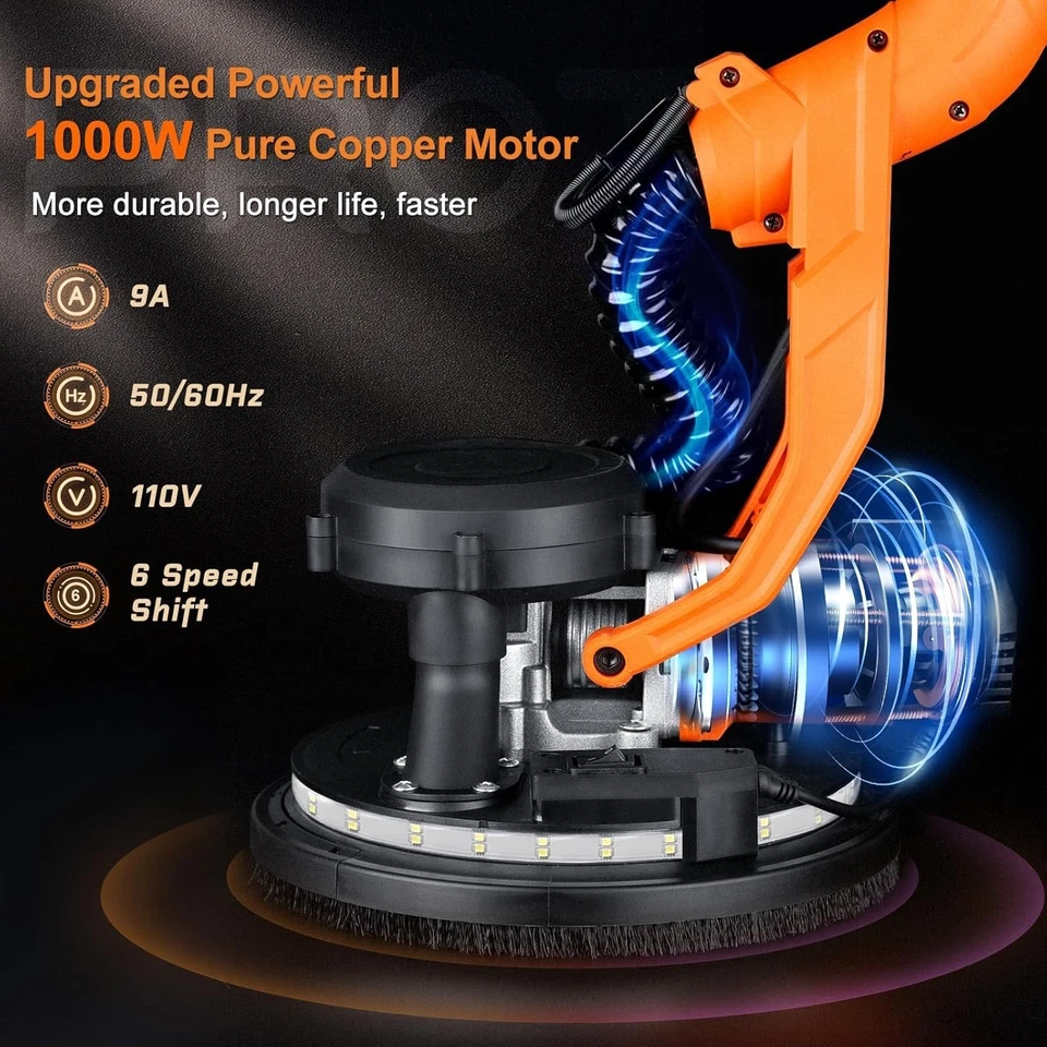 Sander, 1000W Popcorn Ceiling Removal Tool, Automatic Drywall Sander - Image 4 of 4