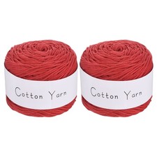 2 Pcs Crochet Yarn Knitting Yarn Blanket Yarn for Crocheting Red