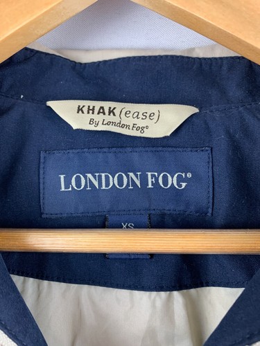 London Fog Mens Khaki & Navy Hooded Jacket X-Small - Picture 3 of 4