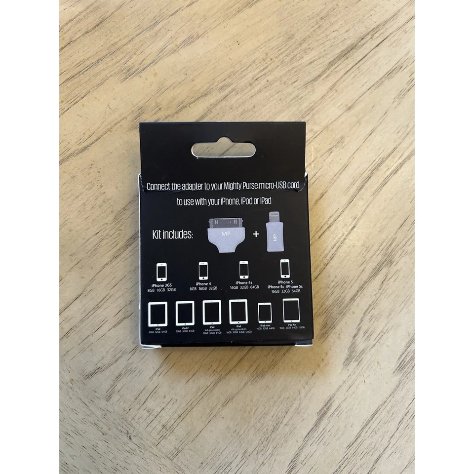 New ipod ipad Purse Adapter Kit iPhone iPod iPad 30 pin Micro USB Mighty purse - Image 3 of 3