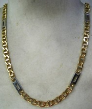 Excellent Condition Italian Unoaerre 750/WG Combination Necklace 80cm