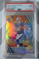 2018 Phoenix Color Burst Josh Allen Rookie RC PSA 9 Buffalo Bills