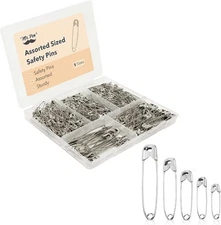 Mr. Pen Assorted Safety Pins - 300 Pack, Silver, Small Sizes, Silver 