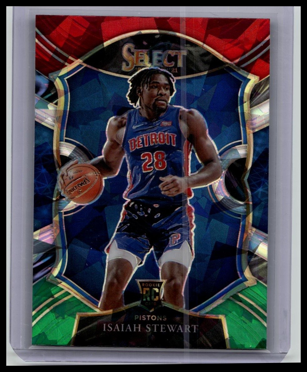 2020-21 Panini Select #76 Isaiah Stewart Green White Purple