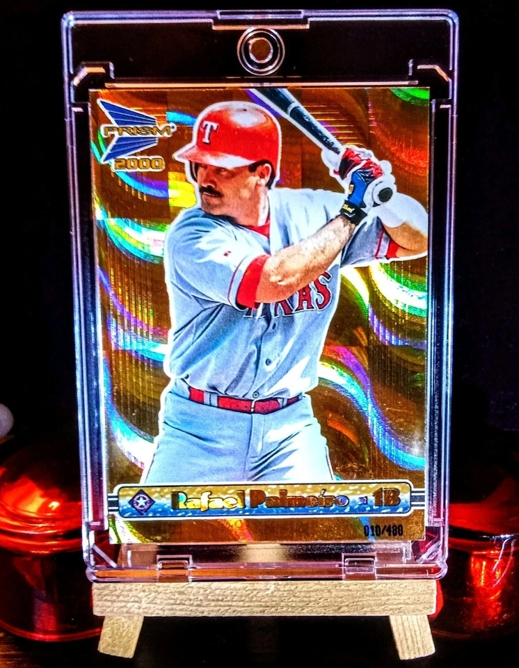 Rafael Palmeiro 2000 Pacific Prism  #143 Rangers Holographic Gold /480 ✨✨✨✨✨✨✨ - Image 4 of 4