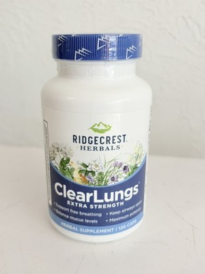 Ridgecrest Herbals Clear Lungs Extra Strength 120 Capsules  EXP. 11/29