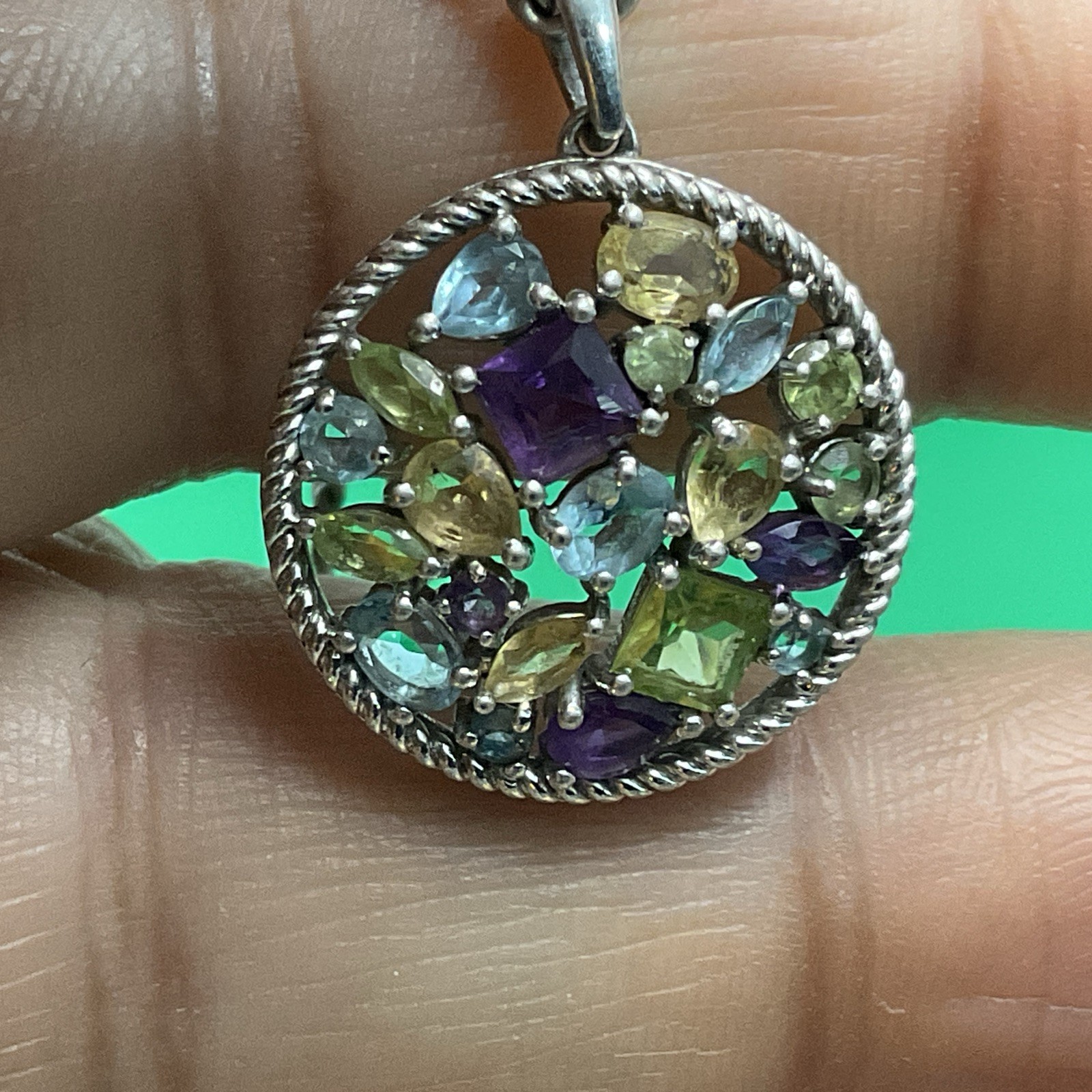 Vintage Sterling Silver 925 Assorted Multi Gemsto… - image 10