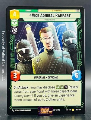 Star Wars Unlimited Vice Admiral Rampart #85 Secrets Of Power
