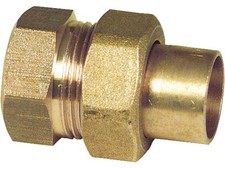 Rotguß Lötfitting 4330g Verschraubung flachdichtend einerseits IG 12-R 3/8''