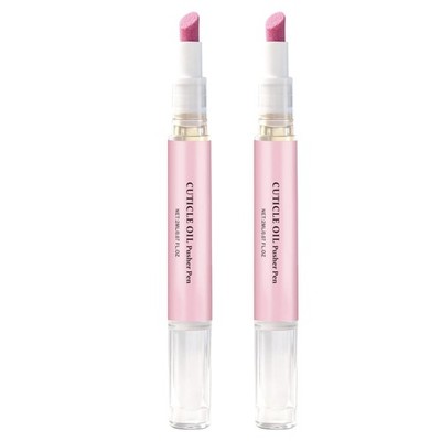 Ceramic Cuticle Pusher & Oil Pen, 2PC Gentle 0.07 Fl Oz (Pack of 2), Pink