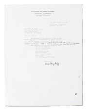 Amos Alonzo Stagg Signed 1945 Typed Letter Notre Dame Content PSA PSA/DNA 10