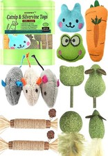 12 Pack Catnip Toys for Cats, Silvervine Sticks, Catnip Balls, Cat Nip Mice, Kic