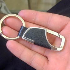 Leather Keychain, Bronze