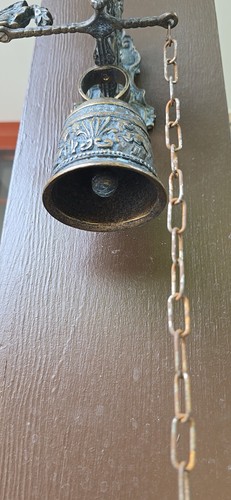 Vintage Gothic Drache Messing Tür/Wand Klosterglocke mit Kette & Ziehgriff - Bild 7 von 10