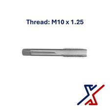 M10 x 1.25 Thread Cutting Carbon Steel Tap 1 Tap by X1 Tools